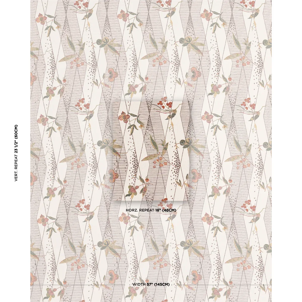 ROMOLA FLORAL Fabric – BIRCH | Schumacher | Wallpaper Twins ROMOLA FLORAL fabric BIRCH color by Schumacher
