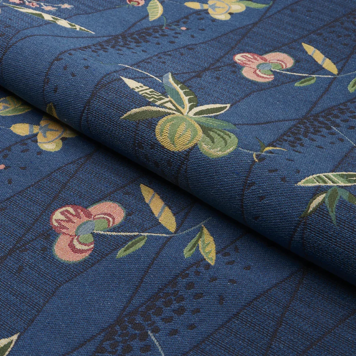 ROMOLA FLORAL fabric CADET color by Schumacher