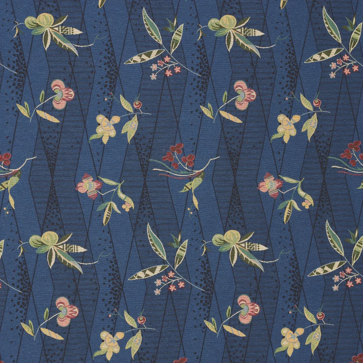 ROMOLA FLORAL fabric CADET color by Schumacher