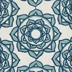 Rose Hand Block Print Fabric – BLUE | Schumacher | Wallpaper Rose Hand Block Print fabric BLUE color by Schumacher