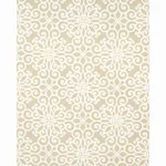 Rosegate Embroidered Print Fabric – FLAX | Schumacher | Wall Rosegate Embroidered Print fabric FLAX color by Schumacher