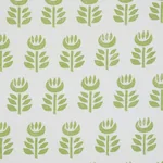 ROSENBORG HAND PRINT fabric GREEN color by Schumacher