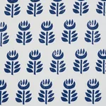 ROSENBORG HAND PRINT fabric NAVY color by Schumacher