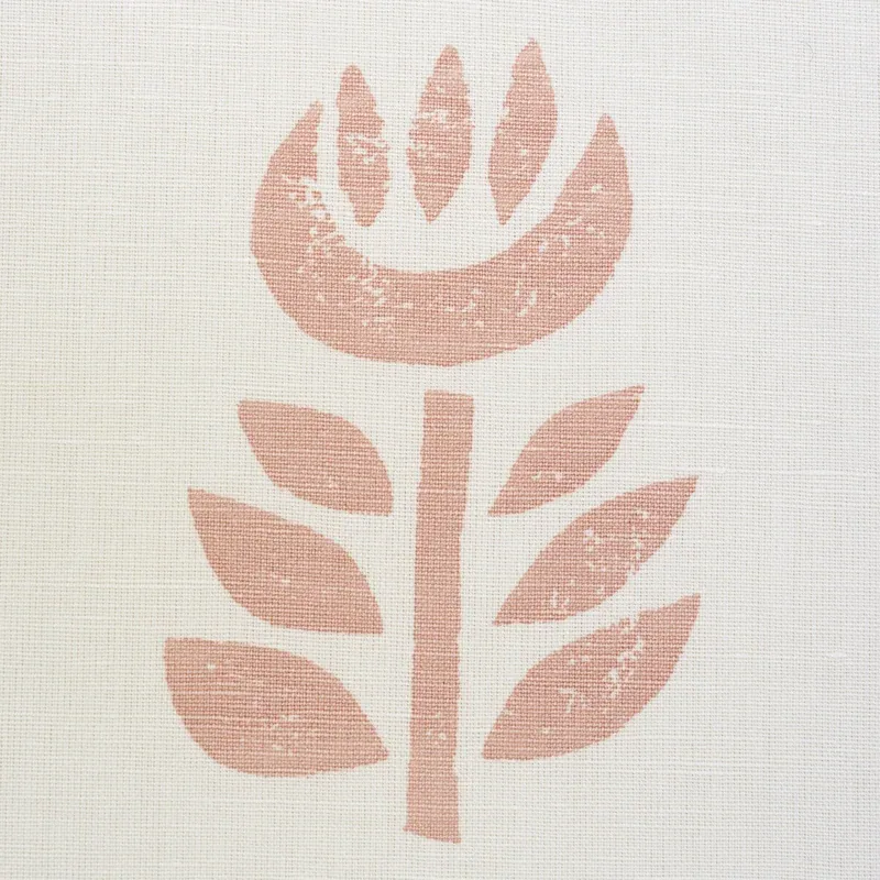 ROSENBORG HAND PRINT Fabric – PINK | Schumacher | Wallpaper ROSENBORG HAND PRINT fabric PINK color by Schumacher