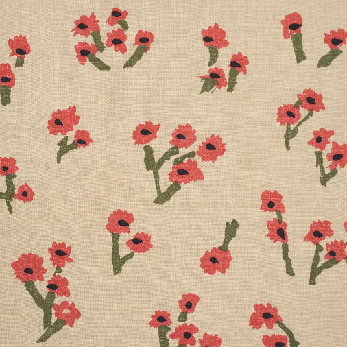 ROSIE POSY Fabric – RED | Schumacher | Wallpaper Twins ROSIE POSY fabric RED color by Schumacher