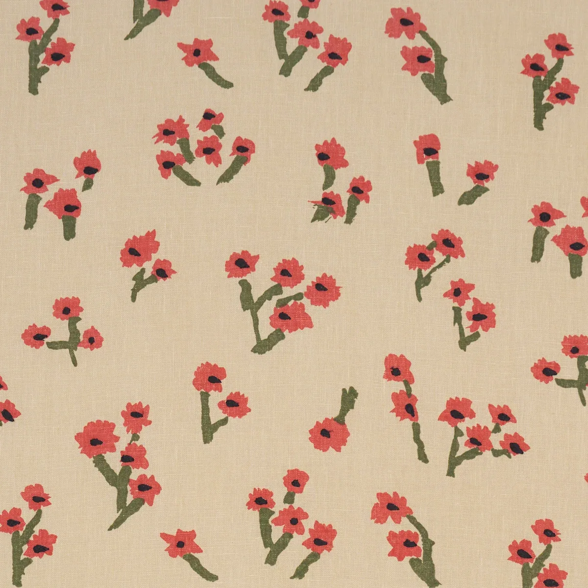ROSIE POSY fabric RED color by Schumacher