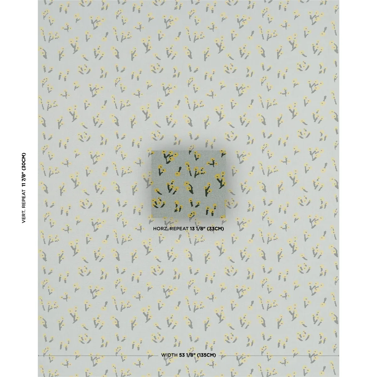 ROSIE POSY Fabric – SKY | Schumacher | Wallpaper Twins ROSIE POSY fabric SKY color by Schumacher