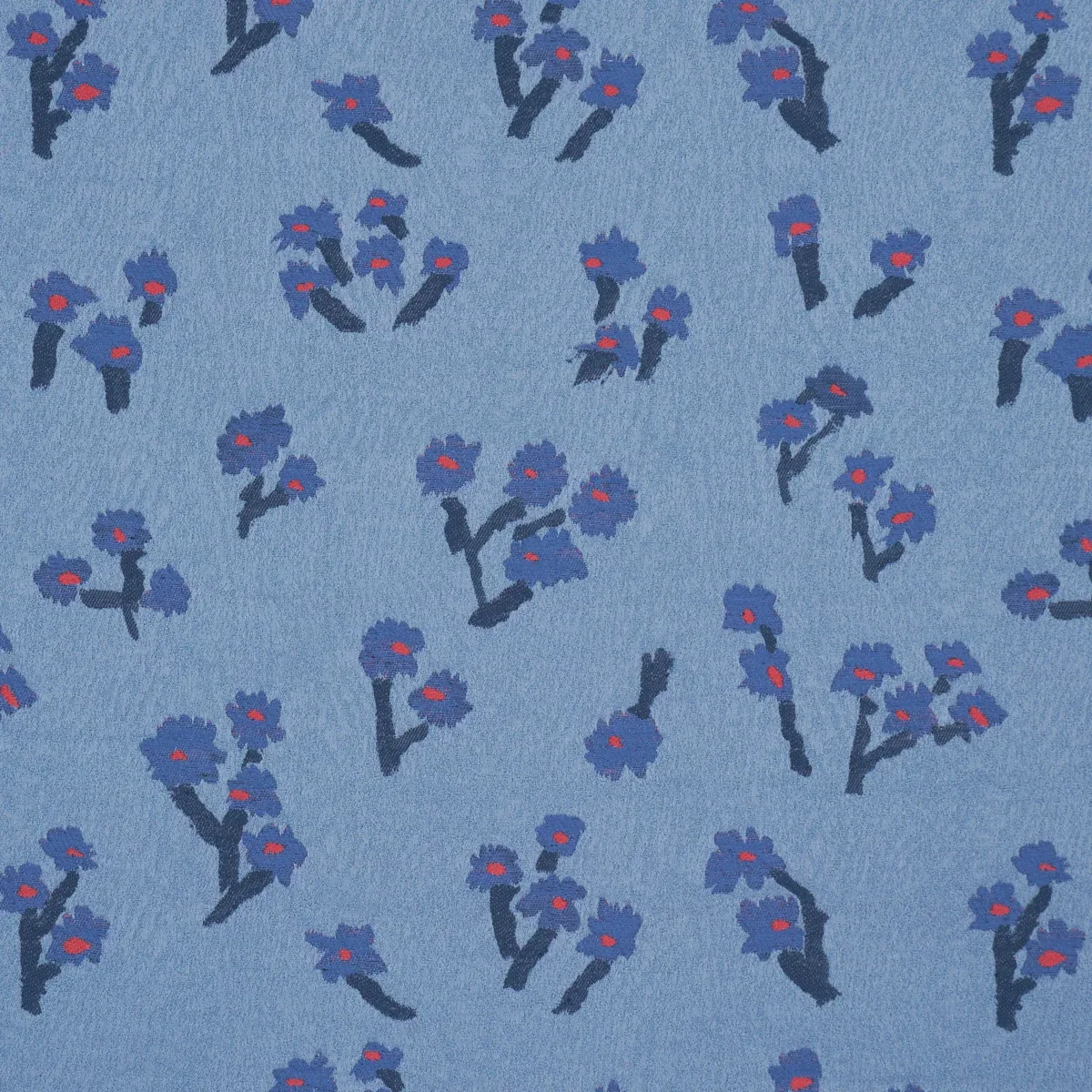 ROSIE POSY WOVEN fabric BLUE color by Schumacher