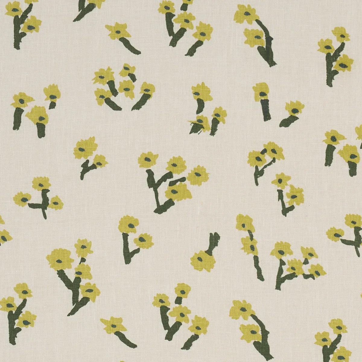ROSIE POSY fabric YELLOW color by Schumacher