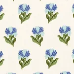 ROSINA FLORAL Fabric – CORNFLOWER | Schumacher | Wallpaper T ROSINA FLORAL fabric CORNFLOWER color by Schumacher