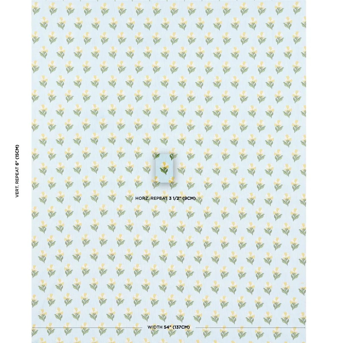 ROSINA FLORAL fabric MARIGOLD color by Schumacher