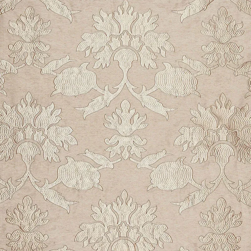Roussillon Embroidery fabric GREIGE color by Schumacher