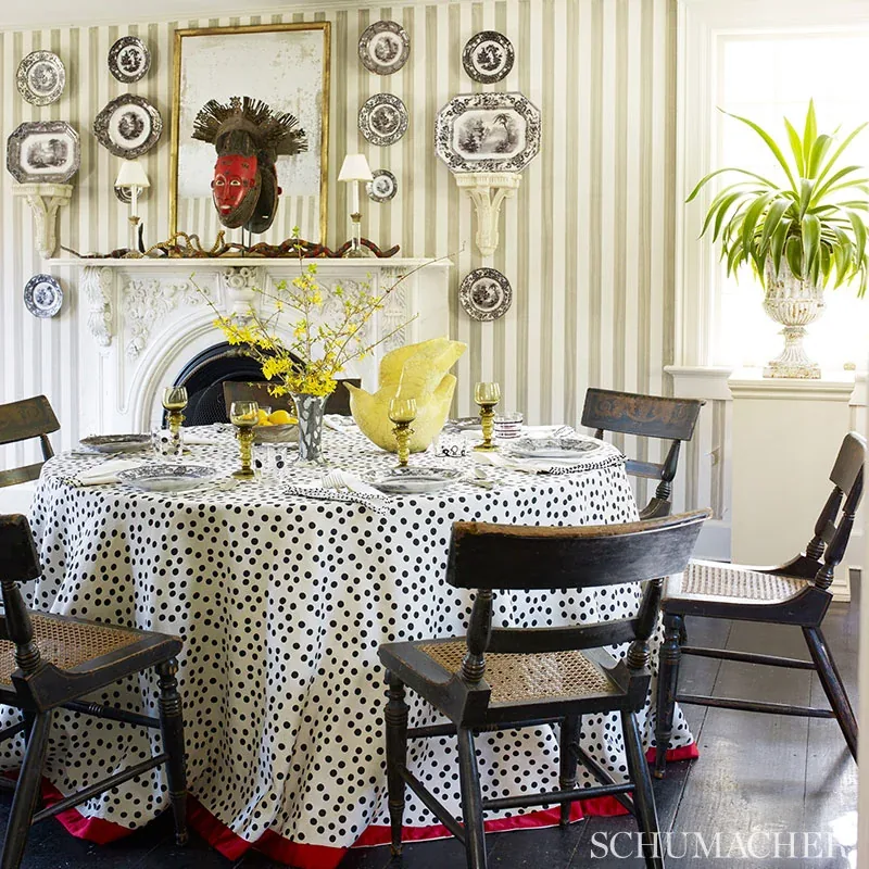 ROXY Fabric – BLACK | Schumacher | Wallpaper Twins ROXY fabric BLACK color by Schumacher