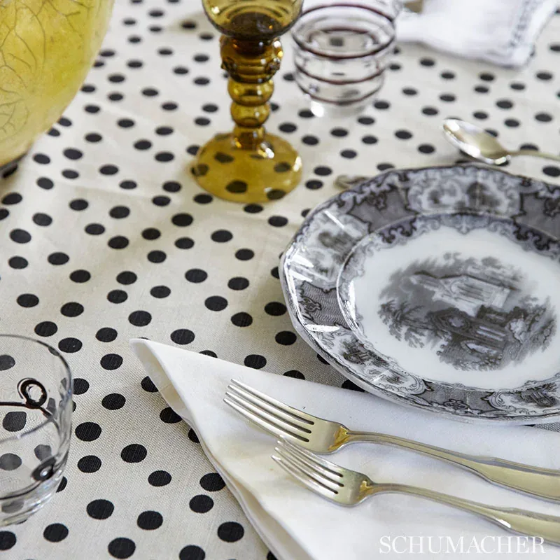 ROXY Fabric – BLACK | Schumacher | Wallpaper Twins ROXY fabric BLACK color by Schumacher