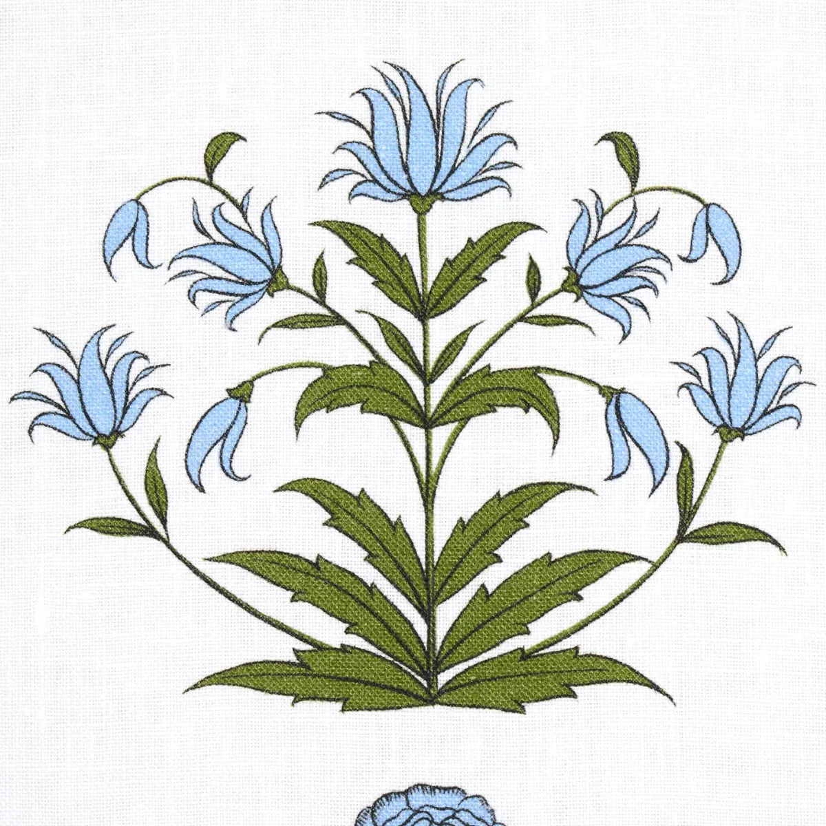 ROYAL POPPY STRIPE Fabric – SKY | Schumacher | Wallpaper Twi ROYAL POPPY STRIPE fabric SKY color by Schumacher