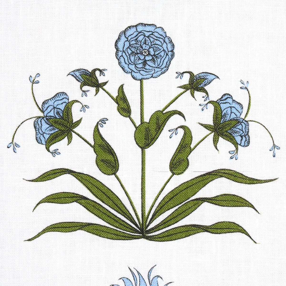 ROYAL POPPY STRIPE Fabric – SKY | Schumacher | Wallpaper Twi ROYAL POPPY STRIPE fabric SKY color by Schumacher