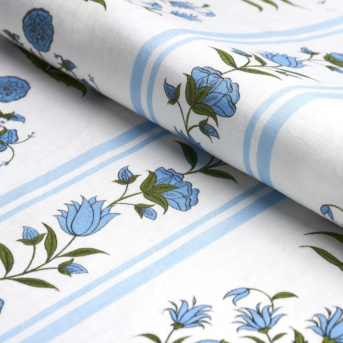 ROYAL POPPY STRIPE Fabric – SKY | Schumacher | Wallpaper Twi ROYAL POPPY STRIPE fabric SKY color by Schumacher