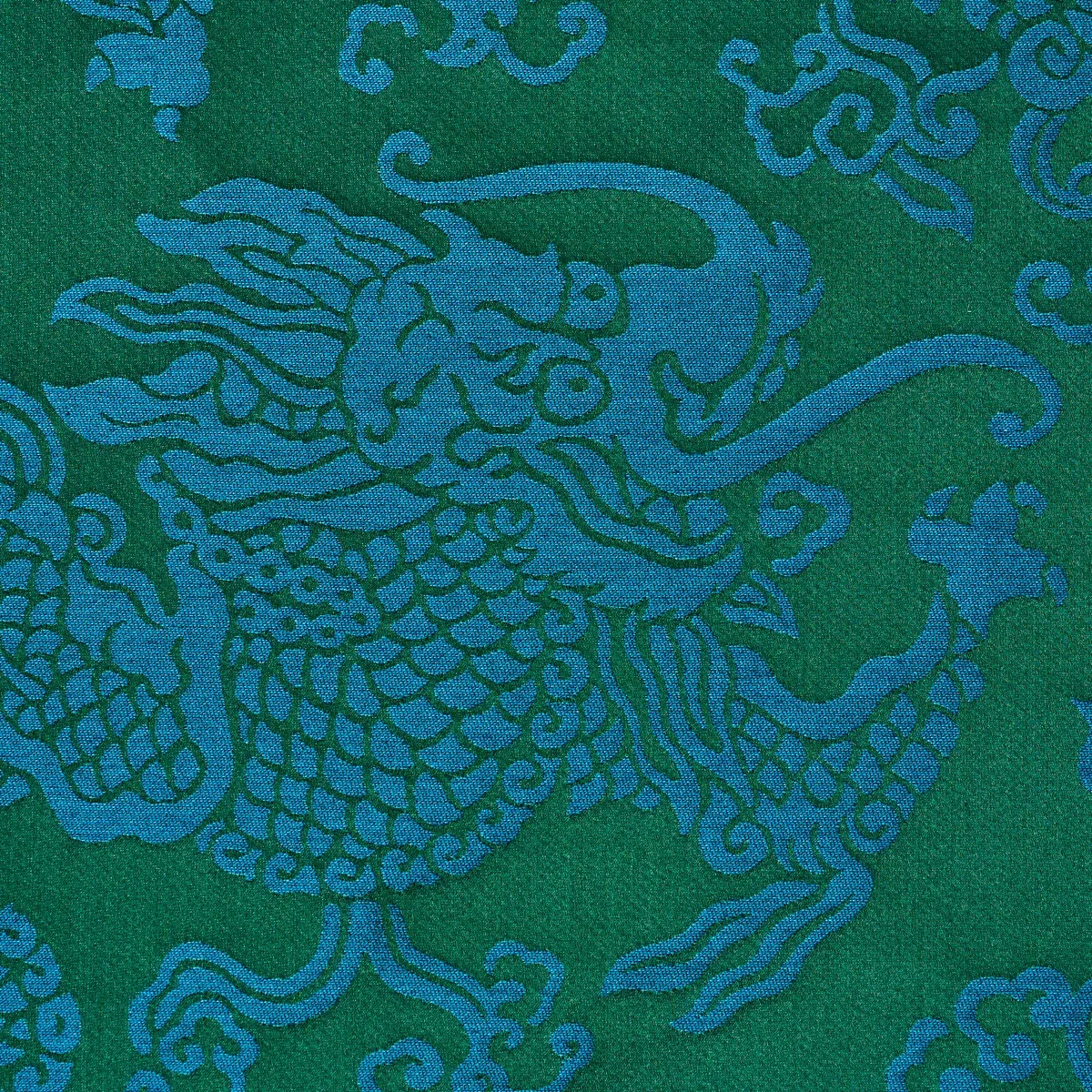 RUAN DRAGON DAMASK fabric EMERALD color by Schumacher