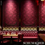 RUAN DRAGON DAMASK Fabric – GARNET | Schumacher | Wallpaper RUAN DRAGON DAMASK fabric GARNET color by Schumacher