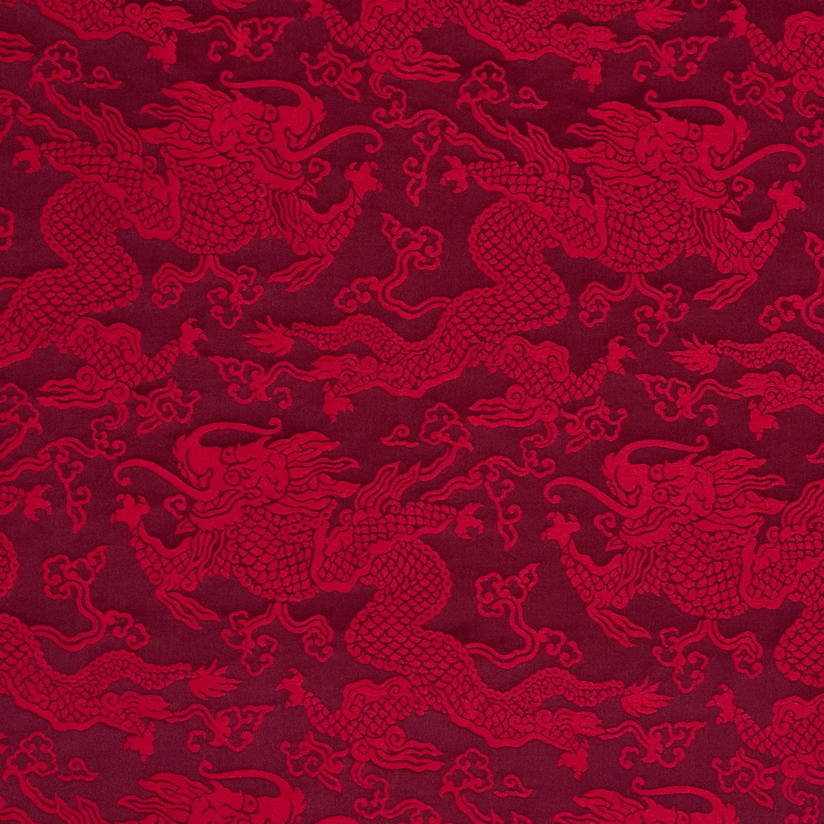 RUAN DRAGON DAMASK fabric GARNET color by Schumacher