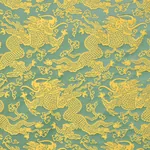 RUAN DRAGON DAMASK Fabric – GOLD | Schumacher | Wallpaper Tw RUAN DRAGON DAMASK fabric GOLD color by Schumacher