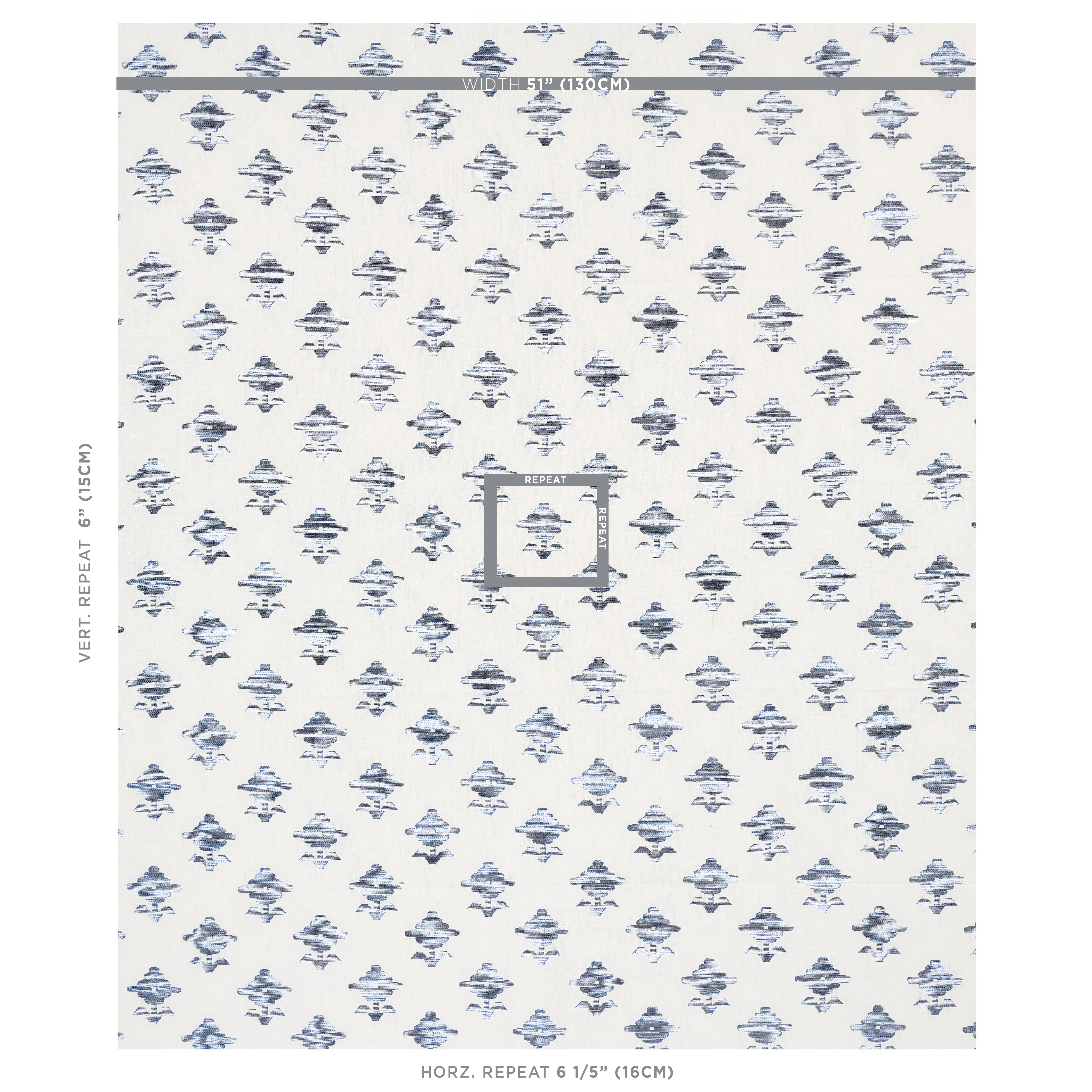 RUBIA EMBROIDERY Fabric – BLUE | Schumacher | Wallpaper Twin RUBIA EMBROIDERY fabric BLUE color by Schumacher