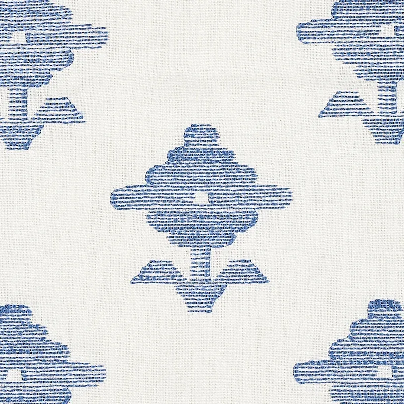 RUBIA EMBROIDERY Fabric – BLUE | Schumacher | Wallpaper Twin RUBIA EMBROIDERY fabric BLUE color by Schumacher