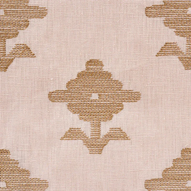 RUBIA EMBROIDERY Fabric – BLUSH | Schumacher | Wallpaper Twi RUBIA EMBROIDERY fabric BLUSH color by Schumacher