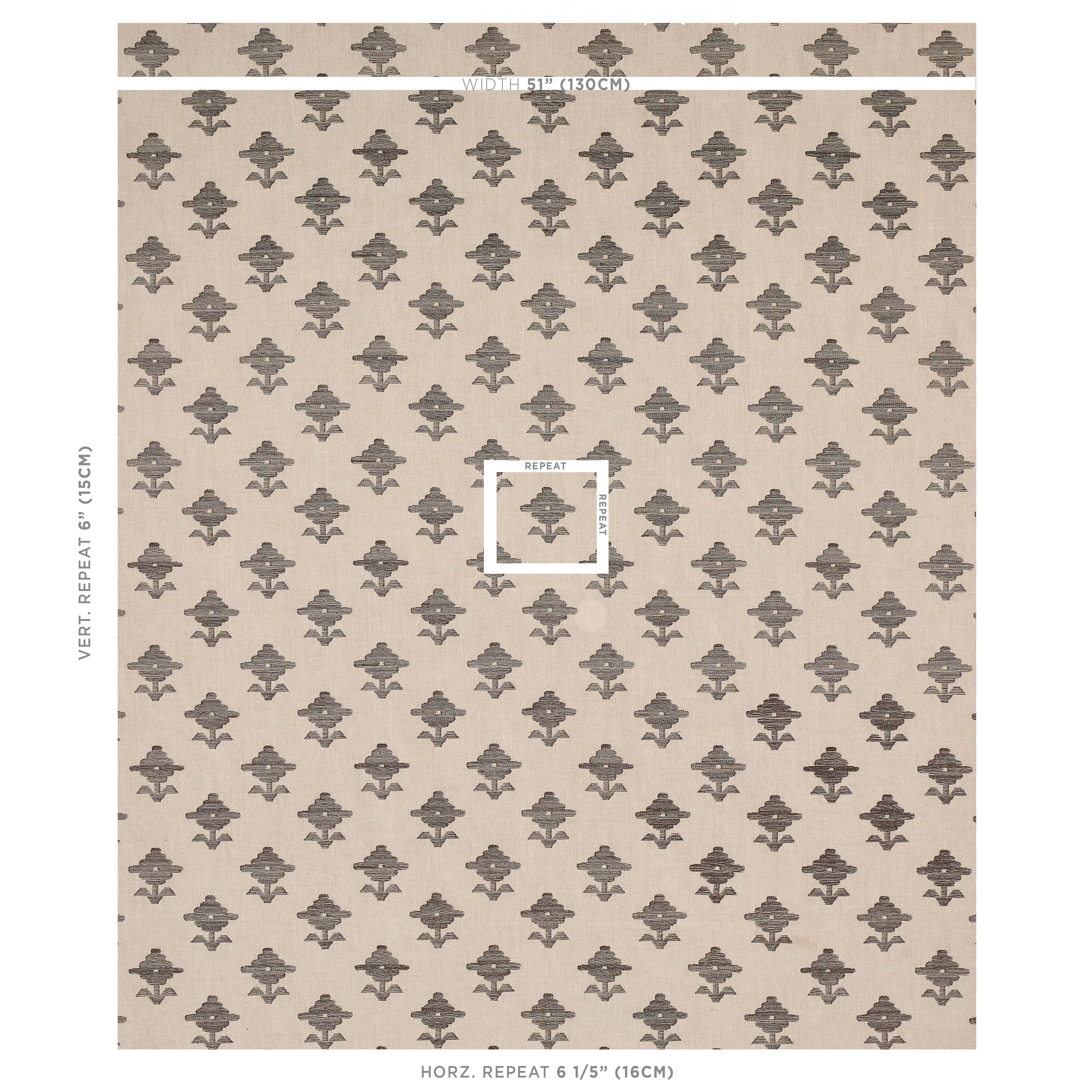 RUBIA EMBROIDERY Fabric – BROWN | Schumacher | Wallpaper Twi RUBIA EMBROIDERY fabric BROWN color by Schumacher