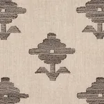 RUBIA EMBROIDERY Fabric – BROWN | Schumacher | Wallpaper Twi RUBIA EMBROIDERY fabric BROWN color by Schumacher