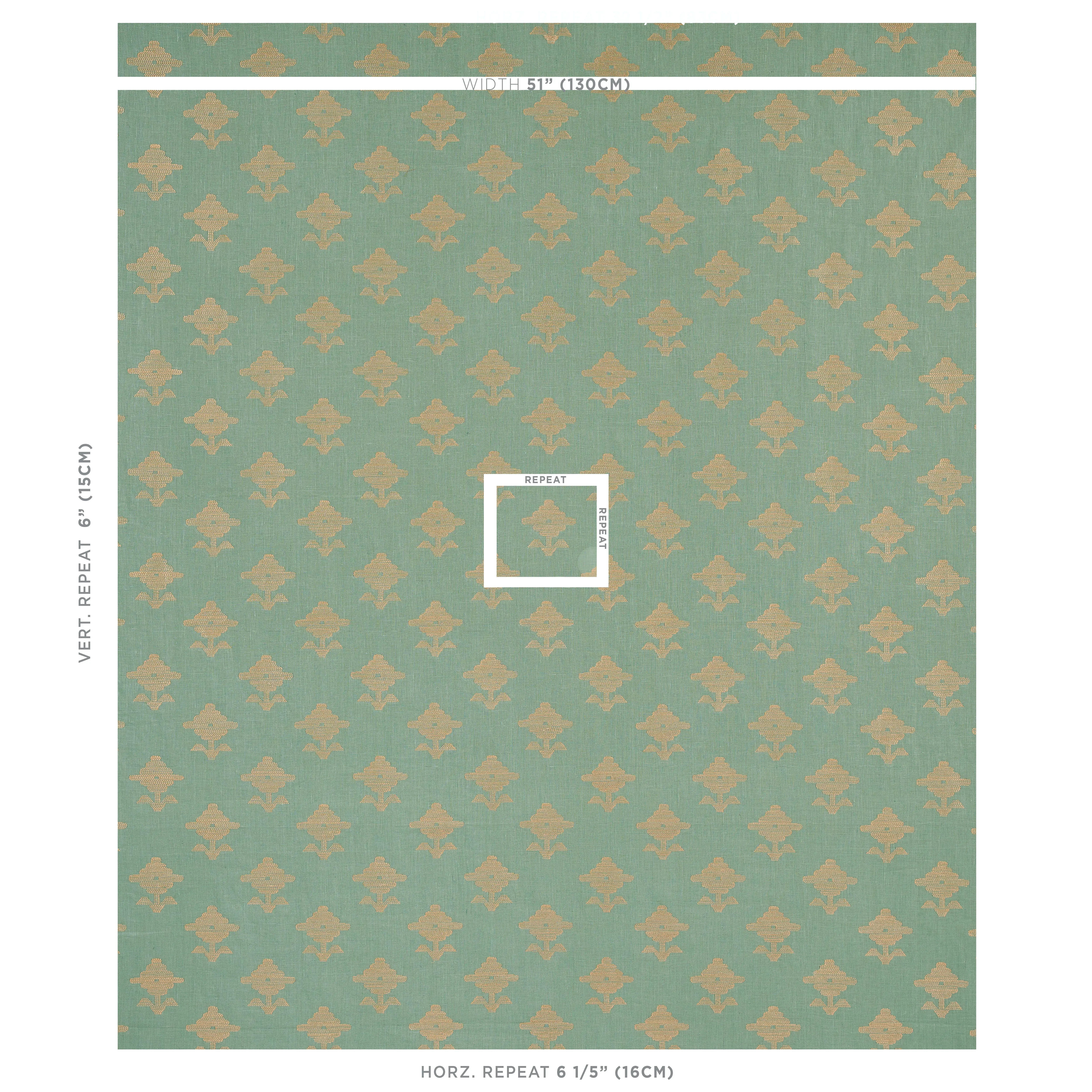 RUBIA EMBROIDERY Fabric – MINERAL | Schumacher | Wallpaper T RUBIA EMBROIDERY fabric MINERAL color by Schumacher