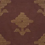 RUBIA EMBROIDERY fabric UMBER color by Schumacher