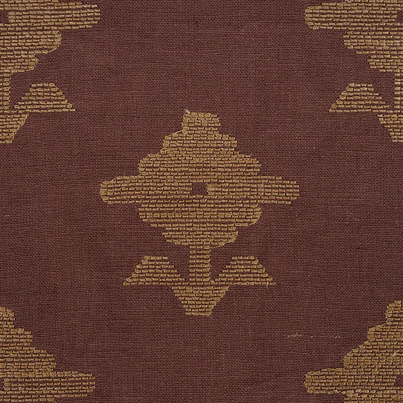 RUBIA EMBROIDERY fabric UMBER color by Schumacher
