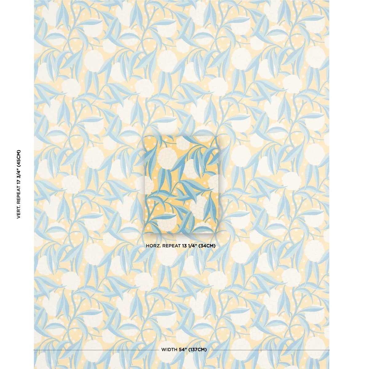 RUBUS COTTON LINEN fabric YELLOW color by Schumacher