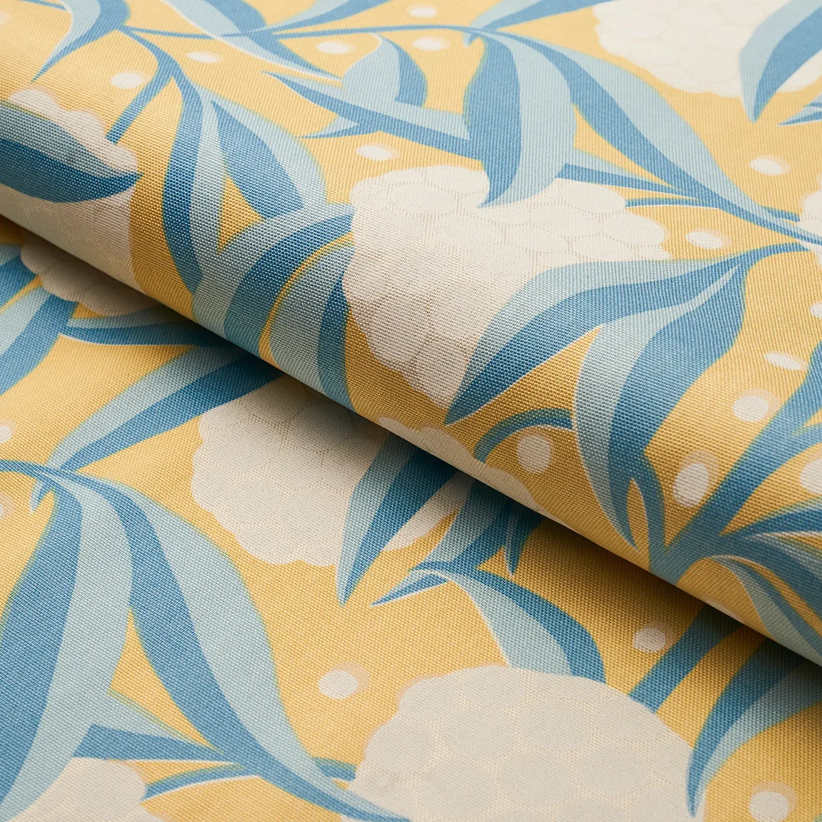 RUBUS COTTON LINEN fabric YELLOW color by Schumacher