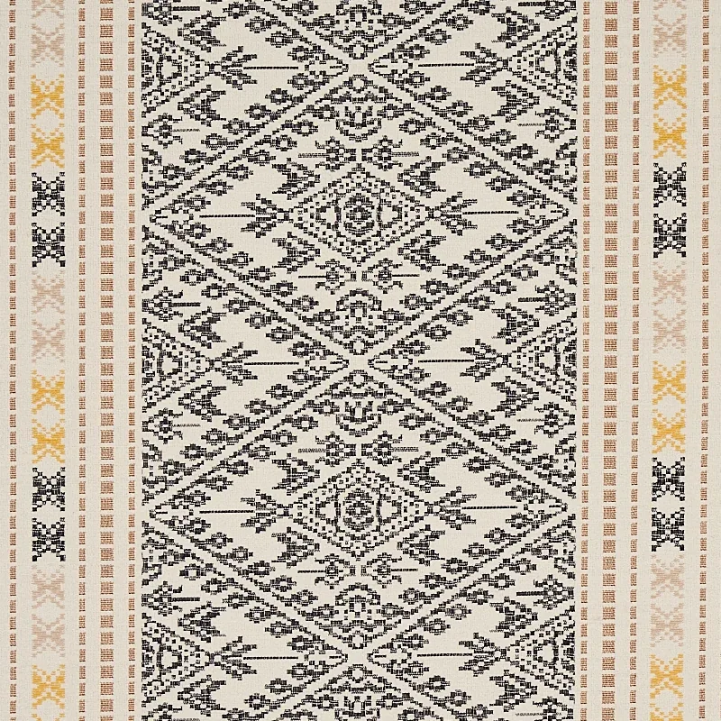 RUIZ JACQUARD Fabric – BLACK | Schumacher | Wallpaper Twins RUIZ JACQUARD fabric BLACK color by Schumacher