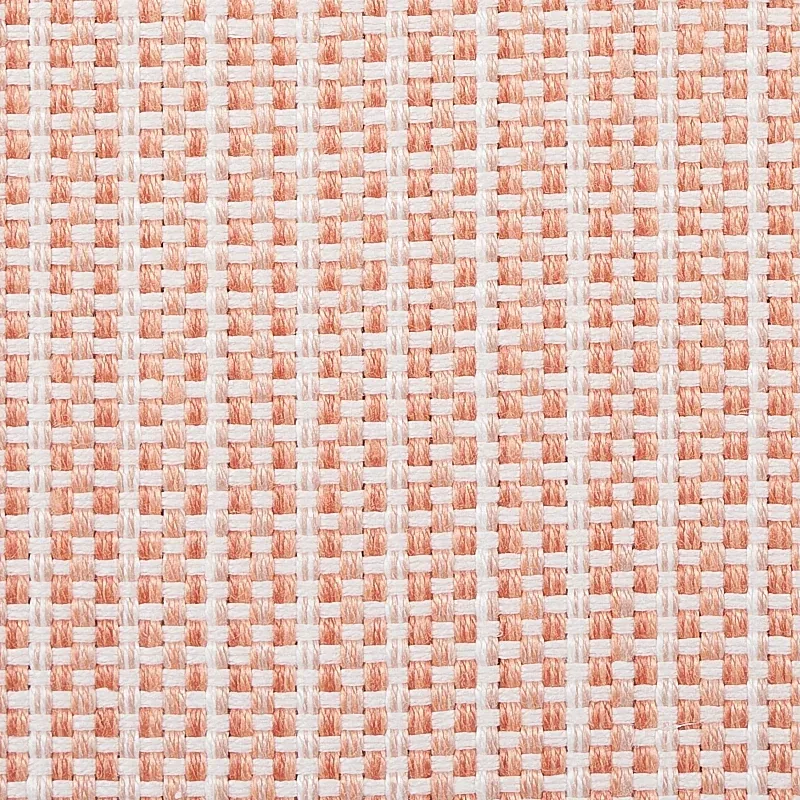 RUSTIC BASKETWEAVE fabric CORAL color by Schumacher