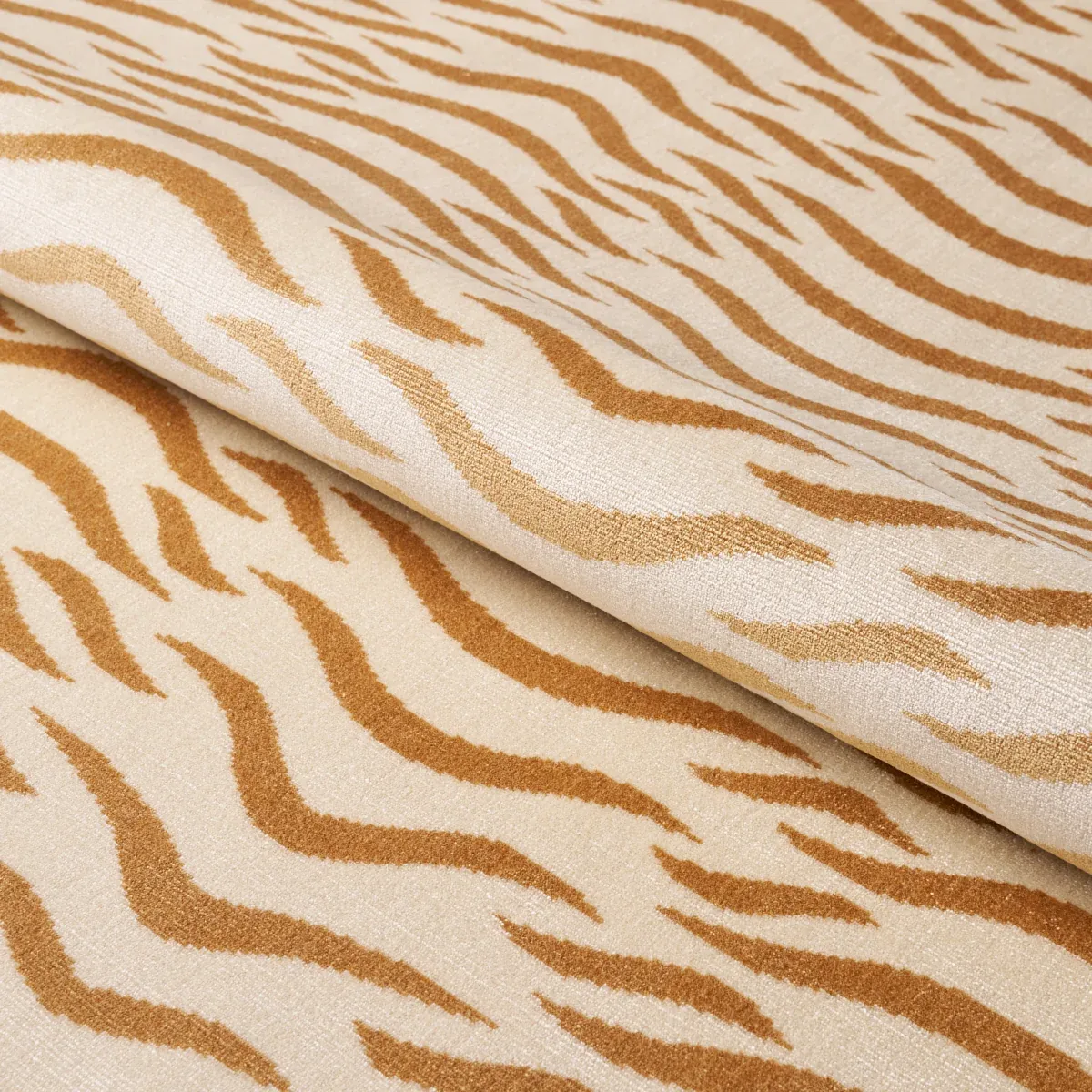 SABI TIGER VELVET Fabric – CAMEL | Schumacher | Wallpaper Tw SABI TIGER VELVET fabric CAMEL color by Schumacher