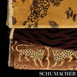 SABI TIGER VELVET Fabric – JAVA | Schumacher | Wallpaper Twi SABI TIGER VELVET fabric JAVA color by Schumacher