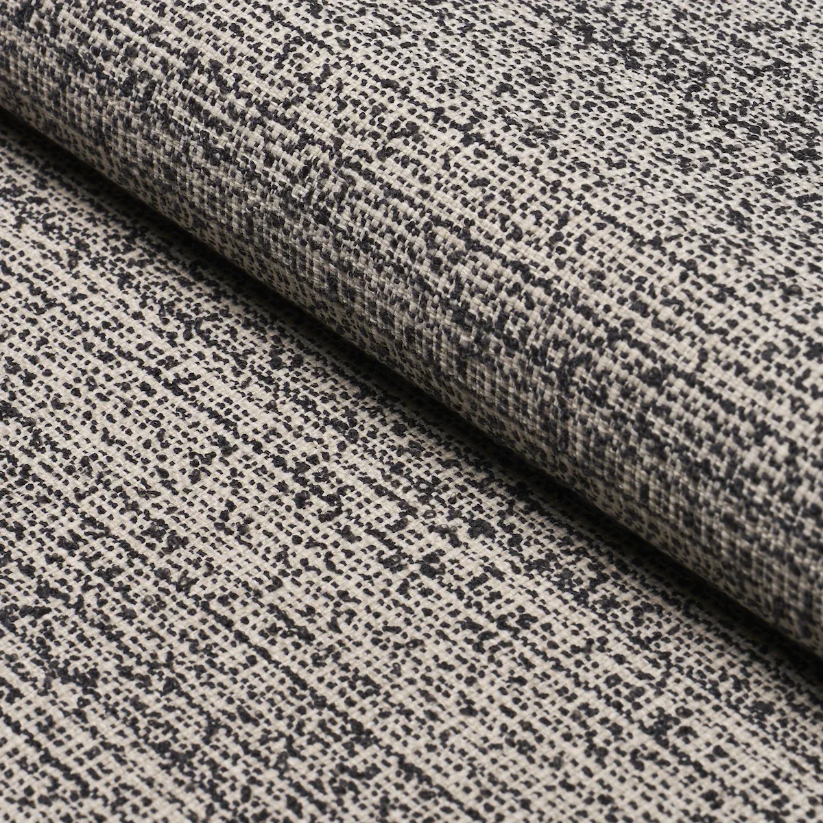 Sadie Indoor/outdoor fabric BLACK ON NATURAL color by Schumacher