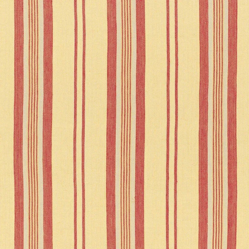 SAGAPONIC LINEN STRIPE fabric BERRY color by Schumacher