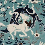 SAINT AMBROSE VELVET Fabric – CADET | Schumacher | Wallpaper SAINT AMBROSE VELVET fabric CADET color by Schumacher