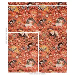 SAINT AMBROSE VELVET Fabric – CORAL | Schumacher | Wallpaper SAINT AMBROSE VELVET fabric CORAL color by Schumacher