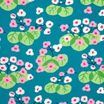 SAKU fabric PEACOCK color by Schumacher