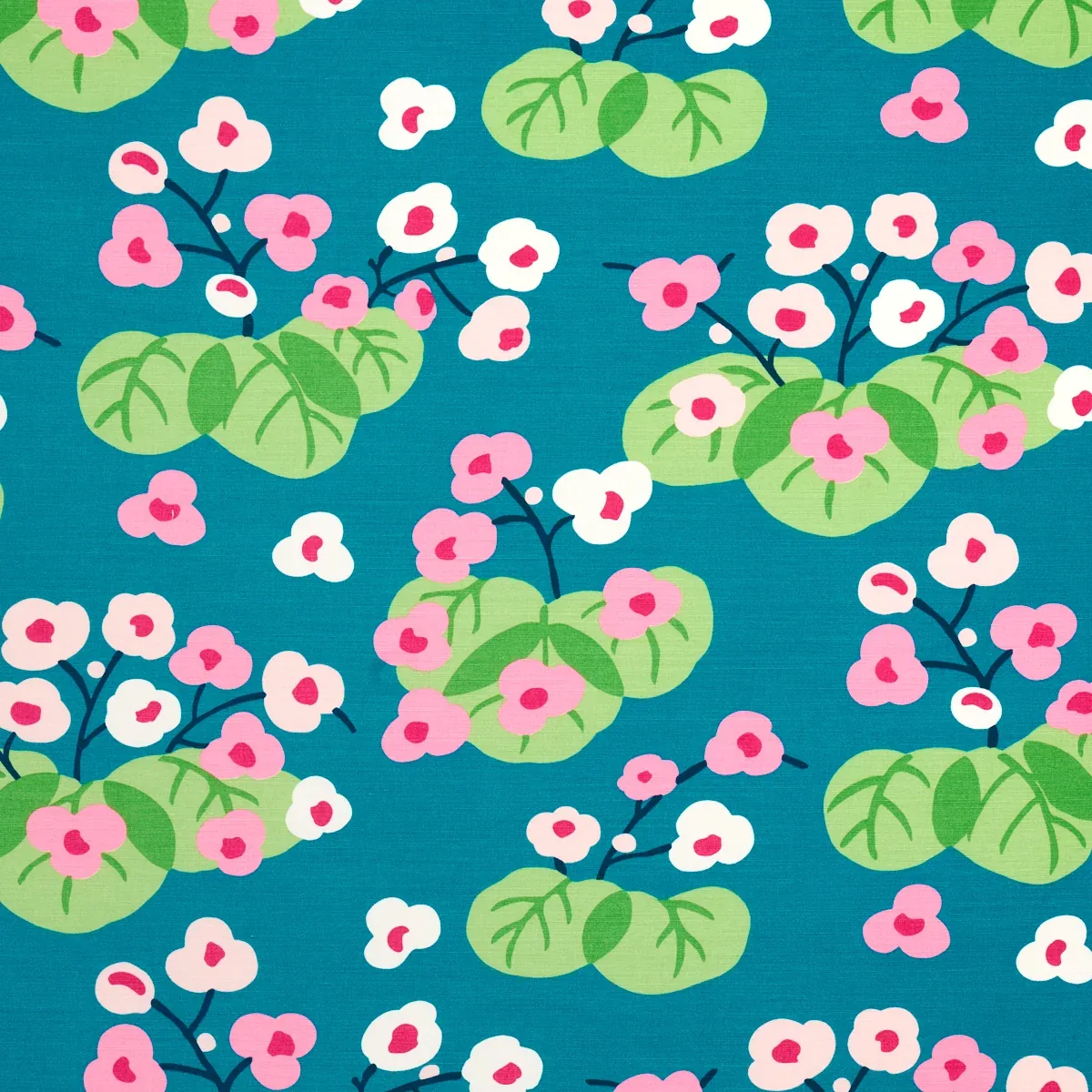 SAKU fabric PEACOCK color by Schumacher