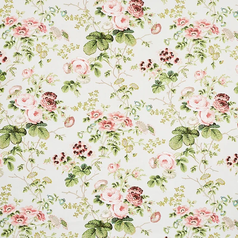 SALISBURY CHINTZ fabric BLUSH color by Schumacher