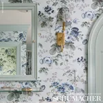 SALISBURY CHINTZ fabric CELADON color by Schumacher