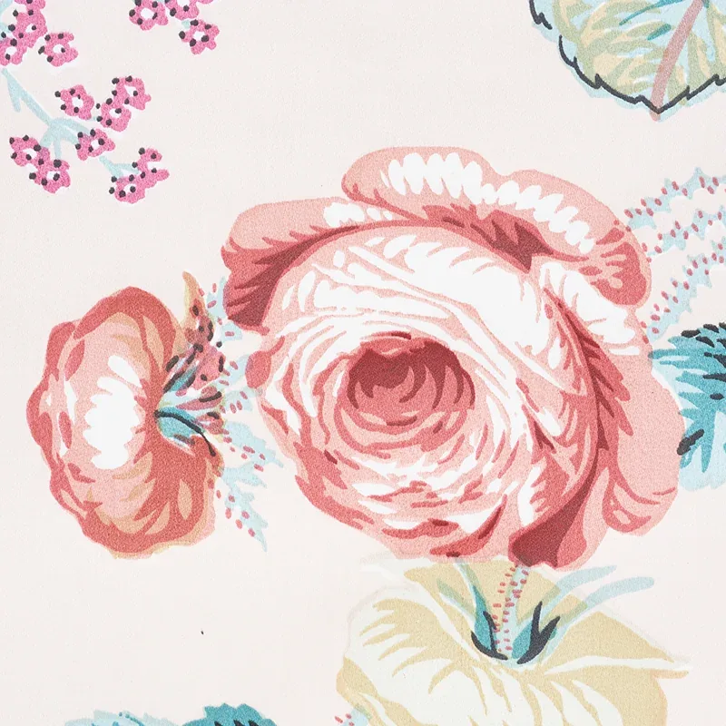 SALISBURY CHINTZ fabric ROSE color by Schumacher