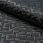 SALON MATELASSÉ SATIN Fabric – EBONY | Schumacher | Wallpape SALON MATELASSÉ SATIN fabric EBONY color by Schumacher