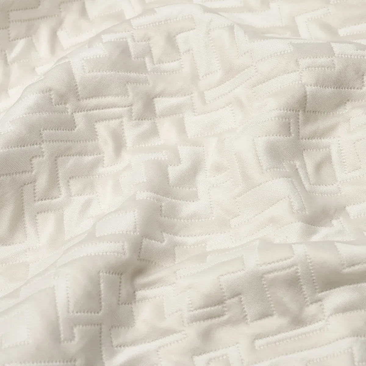SALON MATELASSÉ SATIN fabric PEARL color by Schumacher